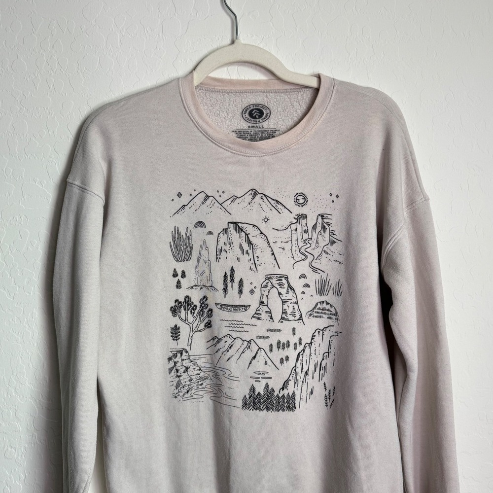 Parks Project National Parks Graphic Sweatshirt Cream Small Nature Outdoors - Picture 4 of 6
